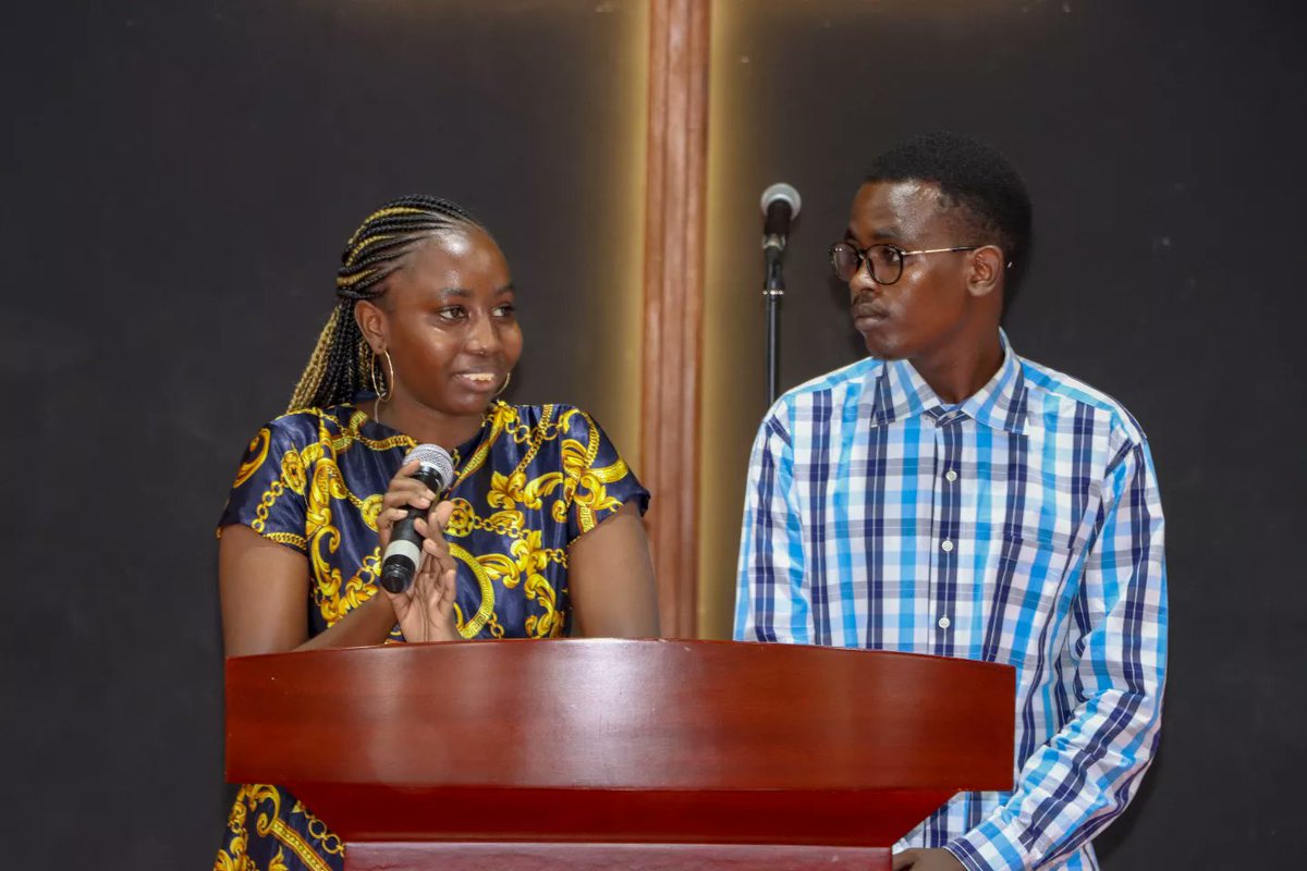 Miss Gloria Pendo and  Mr.Solomon Kinywa from the youth ministry moderating our services today. They are currently undergoing The Bridge program that helps them in their transition to their tertiary levels. 
<a href="/FednarndPonga/">F. M. Ponga</a> 
#InHisPresence
#WhereChristIsAnchor