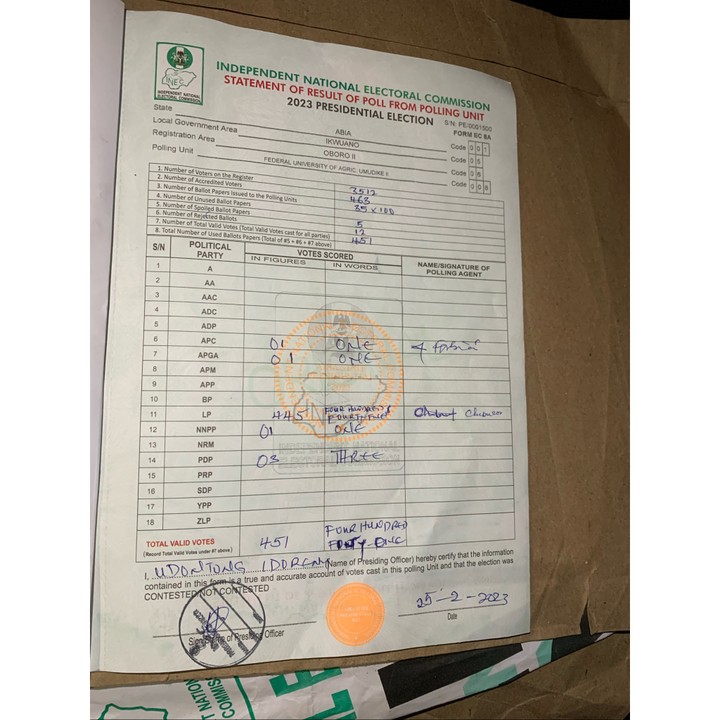 Kingxchange_'s tweet photo. Help ooooooo, Labor party we need your intervention here in Ikwuano Oboro11 Federal university of Agriculture results. We are heading to the LGA right now. Please retweet. @PeterObi @firstladyship @AishaYesufu @drpenking @DavidHundeyin @mrmacaroni https://t.co/hohmS3b9Fr