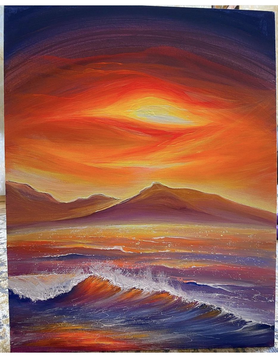 sea.#creativityexplode  #artfeature #oceanvibes  #seascape #artclubseven  #iviira9  #seapainting  #artistsupport  #seascape #seascapepainting #seascapes  #sunset #sunsetpainting  #oilpainting #seascapeartist  #oceanartist #sunsetartist  #sunsetlovers #sunsets #oceansunset