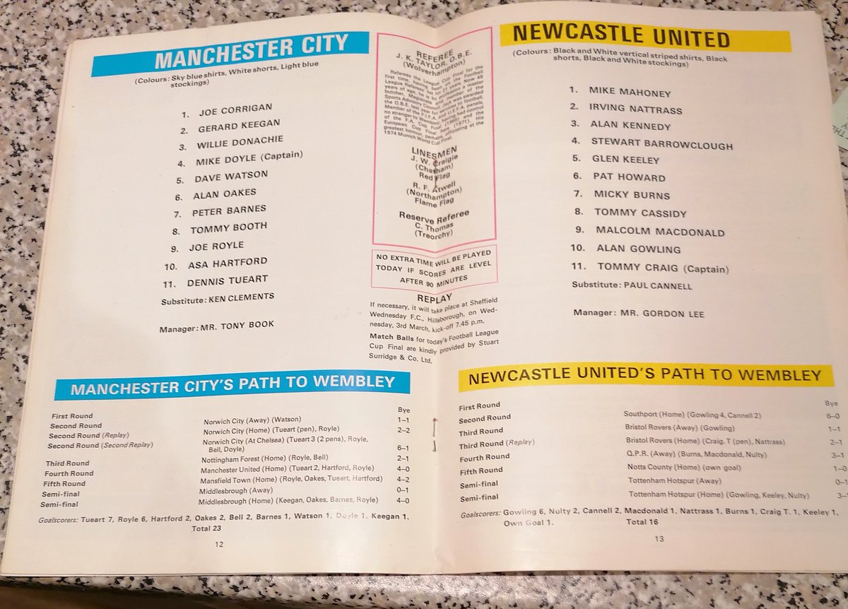 JukesStewart's tweet photo. My @NUFC programme from the last time we played at Wembley 1976 cup final https://t.co/axMMuj69rV