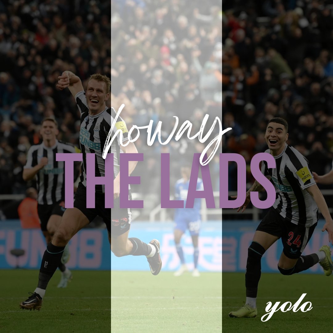 TELL ME MA, ME MA  🖤🤍

All of YOLO Townhouse and Newcastle are behind you for today's EFL Cup Final!