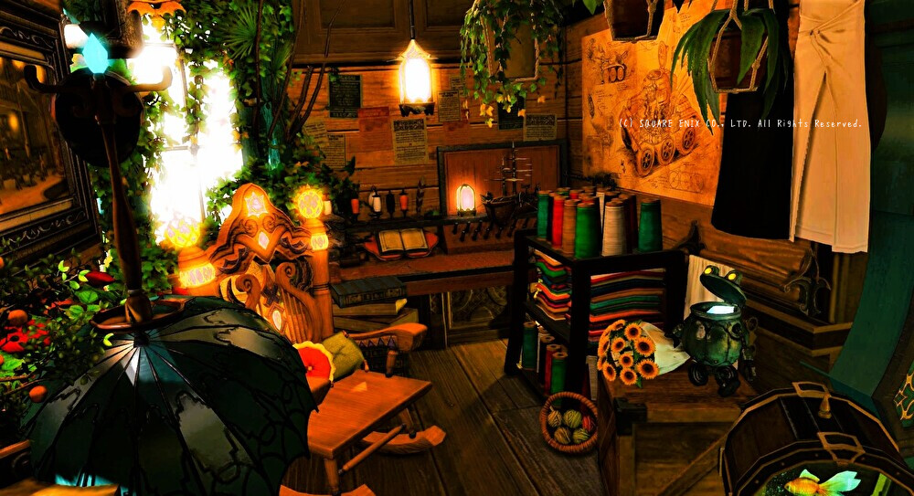 FF14_Lynx's tweet photo. [ Studio 山猫亭 ] Studio案内

〚 どんぐりハウス 〛
ララフェル二人での生活をイメージしたおうちです🌿
高さに拘って造ってみました！
気��に遊びに来てみてね🕺✨

ManaDC/Ixion ラベンダーベッド11区39番地
#FF14 #FF14ハウジング #FF14housing #HousingEden 
#FF14_山猫亭 https://t.co/CeXiZF2krA
