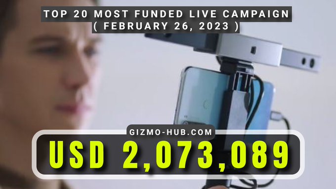 top 20 most funded live crowdfunding this week feb 2023
