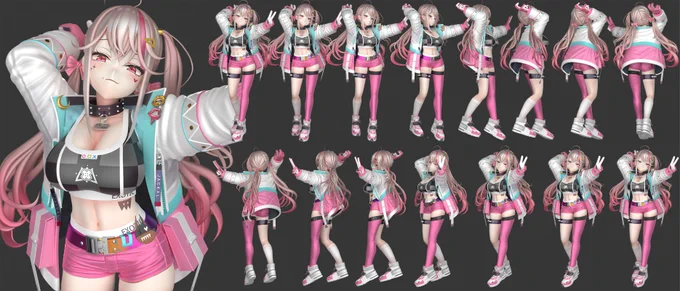勝利の女神:NIKKE ジャッカルのデジタルフィギュア作りました。 #NIKKE #ニケ #メガニケ #b3d #blender #zbrush 