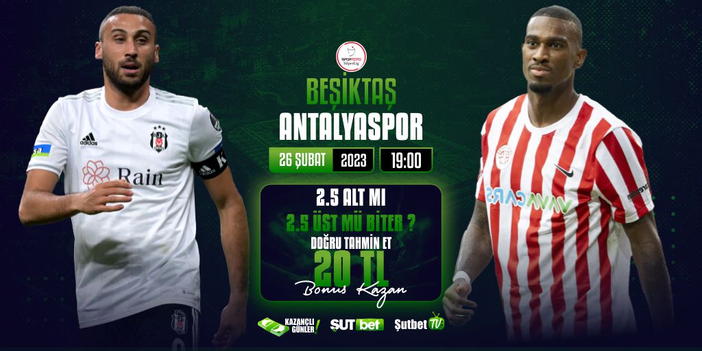 SutbetKalite's tweet photo. 🏆Beşiktaş &amp;  Antalyaspor 

🎯2️⃣,5️⃣ ALT mı ? 2️⃣,5️⃣ ÜST mü ? Doğru Bil 20₺ BONUS Kazan

📌RT+FAV + 5 Arkadaş Etiketle

🖍Etkinlik Katılım Formu : https://t.co/DmVvpTHSRL https://t.co/L1Sn3HU1fB