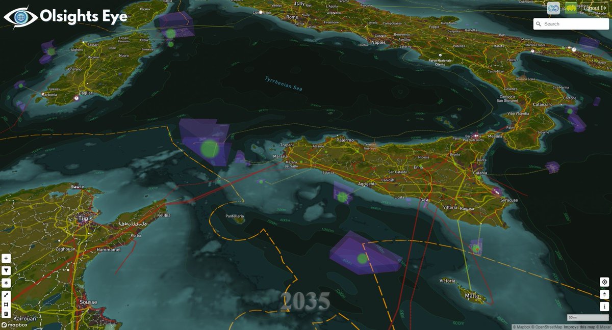Olsights's tweet photo. 26/2/23: New features added:
* Improved #bathymetry with deepwater depth contours every 1km
* New shaded shallow bathymetry in range 0-300m
* Time series for CCS and H2 developments
* improved labelling of wind farms etc
What you would add?
#madewithmapbox #marineenergy https://t.co/NCaGKGlD6i