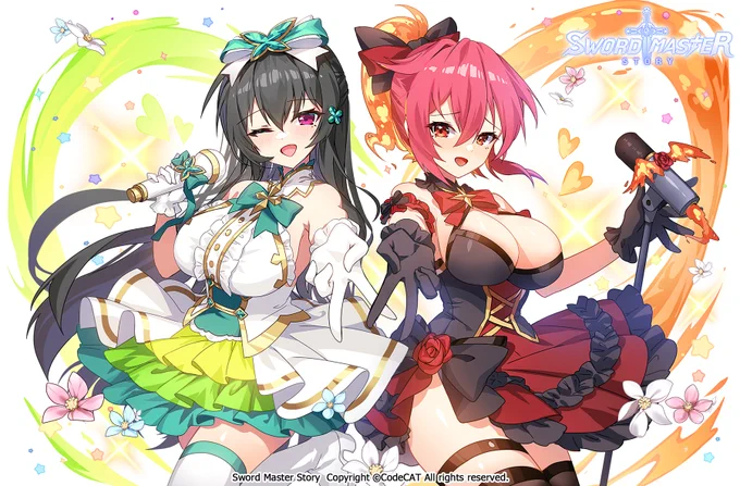 CodeCAT様の新感覚放置RPG!「 Sword Master Story ソードマスターストーリー」の 「イフリート」+「プリンセスルグランツ」のアイドルスキンイラストを担当させていただきました。#SwordMasterStory #소마스 