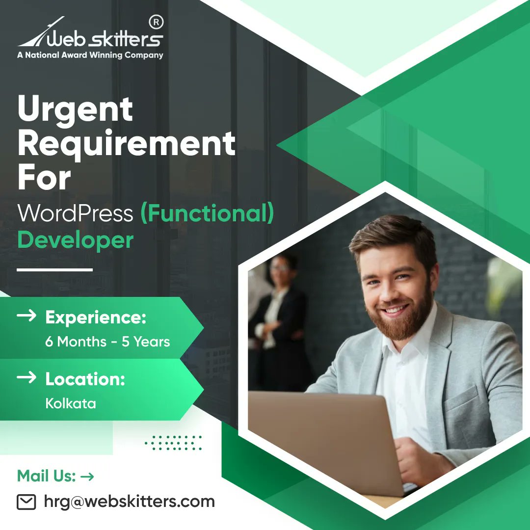 WebSkitters's tweet image. Everyone desires to shape their career and brighten it with golden opportunities!
Hurry, WordPress Developers, grab yours today!
Webskitters, is looking for a talent like you!
Share your CV with us now at hrg@webskitters.com!
#Webskitters #hiredveloper #hirewordpressdeveloper