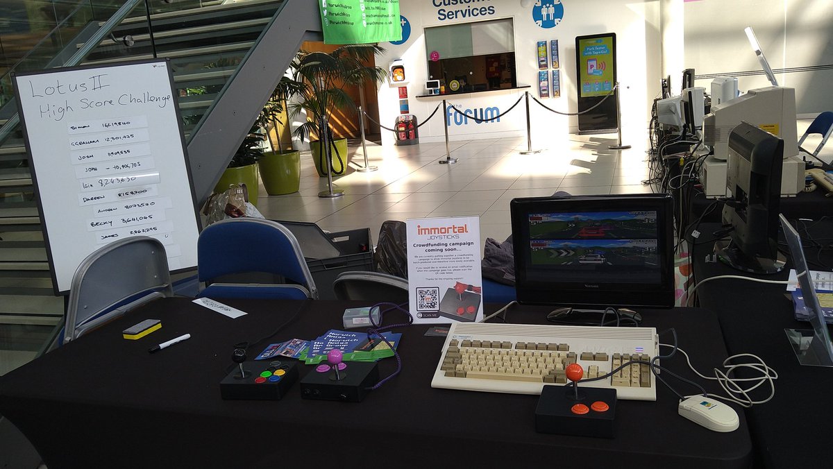 Ready for day 2 of #ollxp at @TheForumNorwich - we're here until 4pm plus our Lotus 2 high score comp is still running. Join us for #Amiga & #retrogaming fun #Norwich #Norfolk #AmigaRetweets