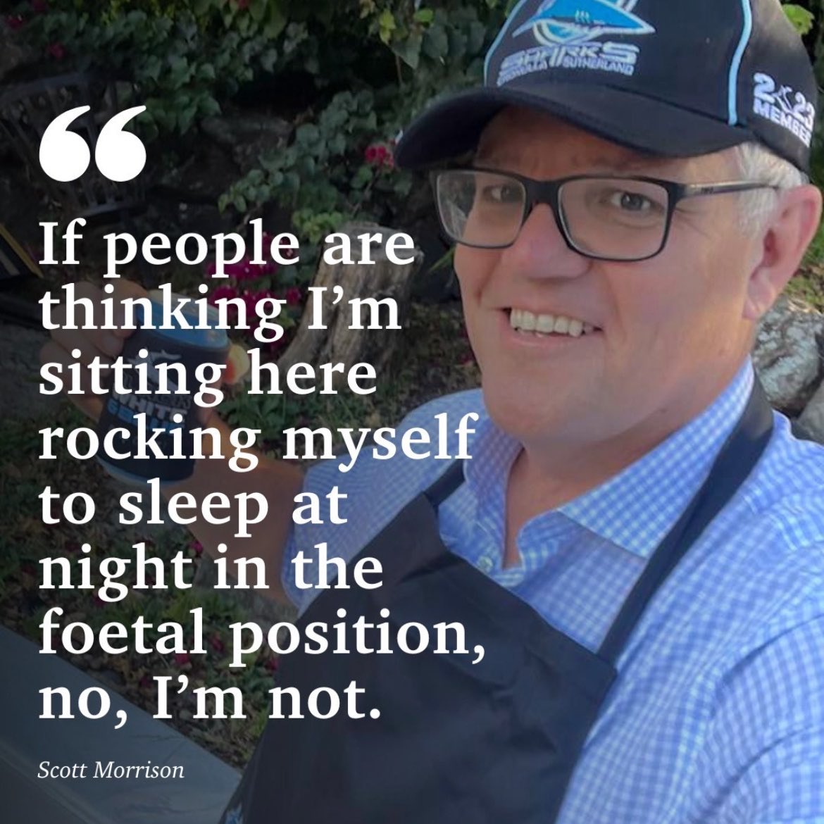 Literally nobody thought you would have the degree of self-awareness that that would entail