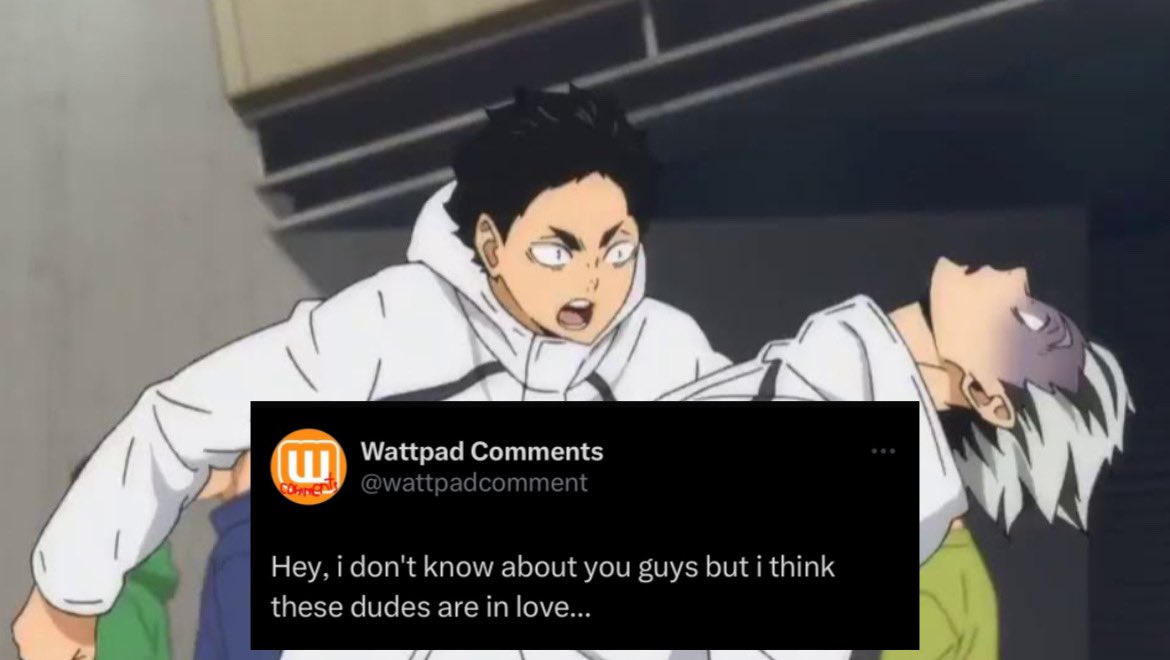 blackadlers's tweet photo. haikyuu characters as wattpad comments, a thread https://t.co/aGCnoXHUoX