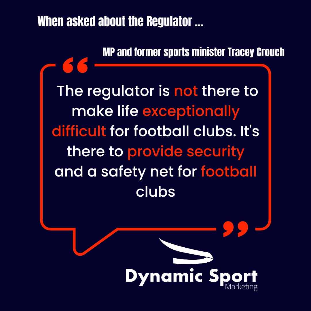 If clubs and leagues are wondering what the day to day impact of an #independentregulator will be...