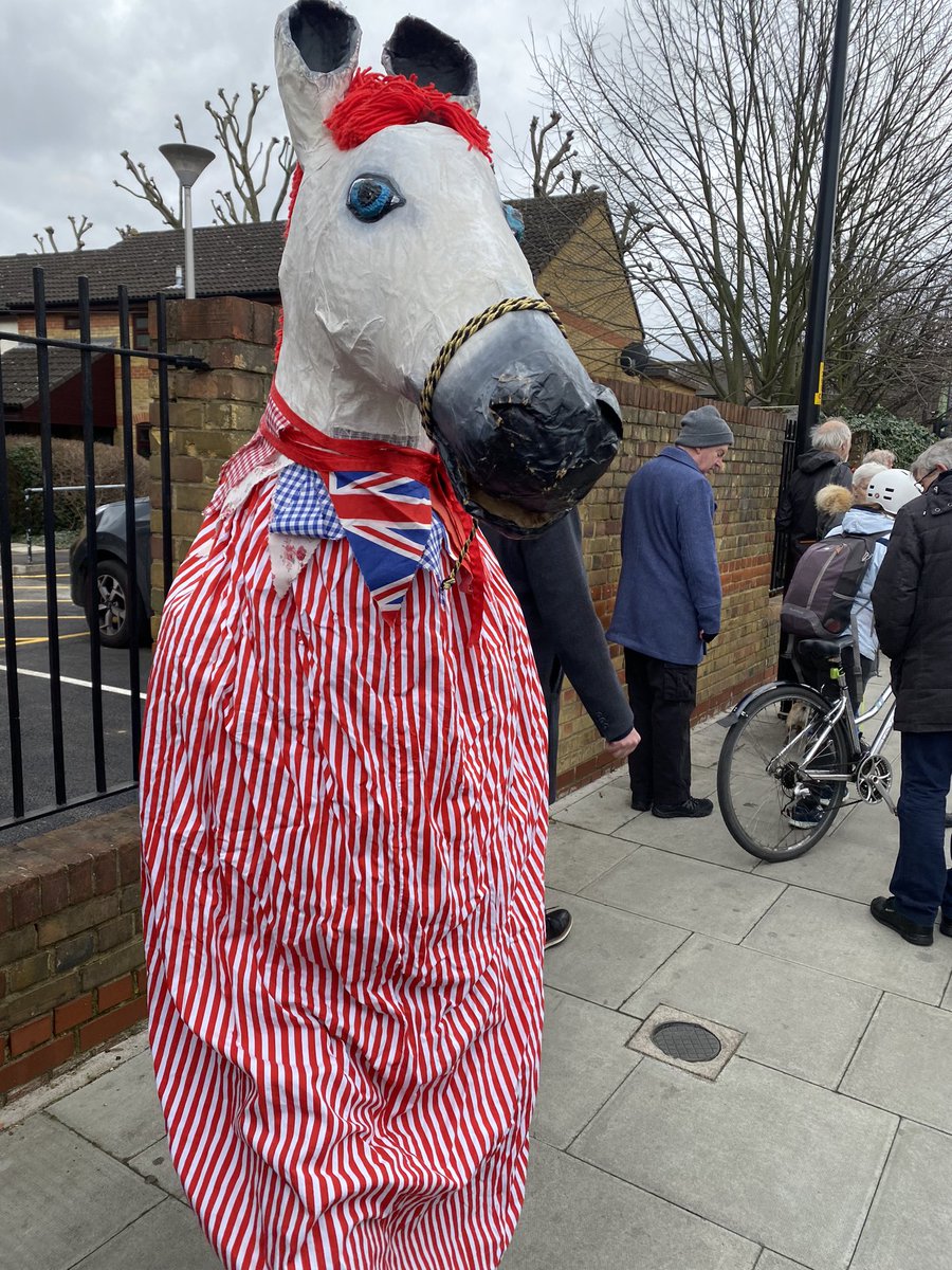 #commediadellarteday2023 wonderful Pulcinella Parade to launch the #Commedia #Festival in London yesterday. More events today - tickets available on the door! minicommediafest.co.uk