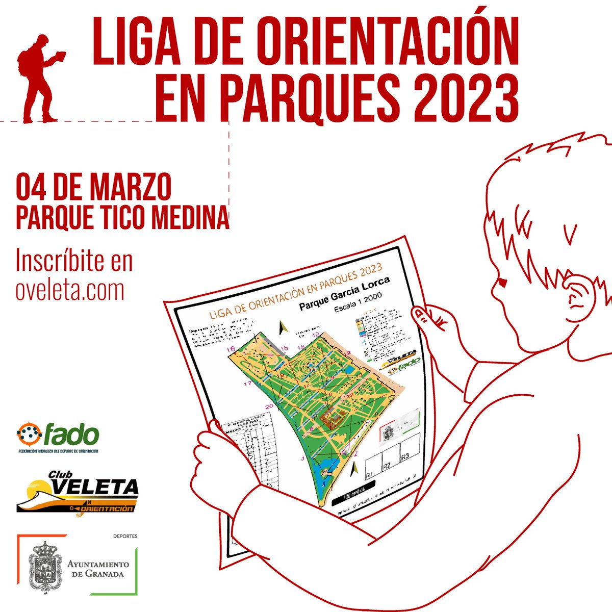 Participa en  la II jornada de la #LigadeOrientaciónenParques que organizan la <a href="/ConcejaliaDXTgr/">Concejalía Deportes Granada</a> y el <a href="/Veleta_o/">Club Veleta Orientación</a> en  #ParqueTicoMedina. Inscríbete Inscríbete en oveleta.com
<a href="/aytogr/">Ayuntamiento de Granada</a> <a href="/PacoCuenca/">Paco Cuenca</a> <a href="/huertas73/">Jose Antonio Huertas</a> <a href="/Mjvillanuevacf/">Mjose Villanueva 🖤🇪🇸</a> <a href="/WEBFADO/">FADO Federación Andaluza de Orientación</a>