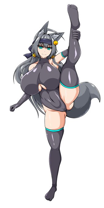 新しい作画方法の練習で描いたI字バランスする儂 