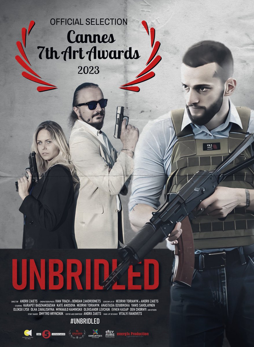 brukivkafest's tweet photo. 🇺🇦 Наші Кам'янець-Подільські повнометражні фільми "Нестримний" та "Україна'22: Щоденники війни" відібрано до чудового французького кінофестивалю незалежного кіно "Cannes 7th Art Awards", який відбудеться цієї осені в Каннах.
#UNBRIDLED #Ukraine22 #cannes7thartsawards2023 https://t.co/TfKz8pKamg