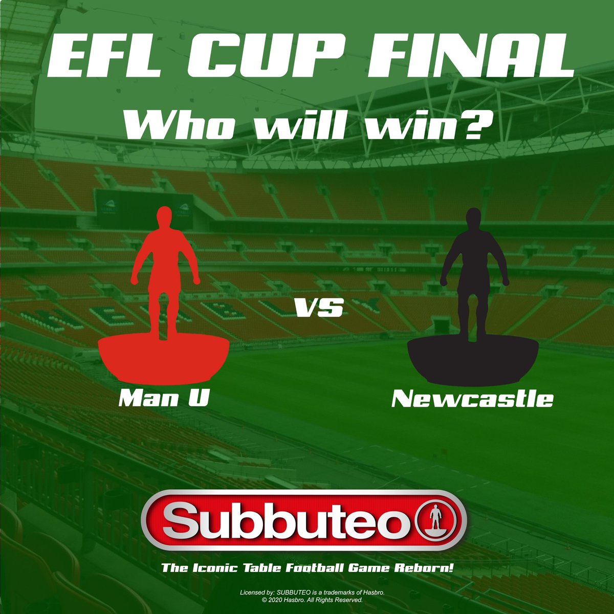 Will you be watching the EFL Cup Final today …or playing your own game instead? #subbuteo #eflcupfinal #eflcupfinal2023