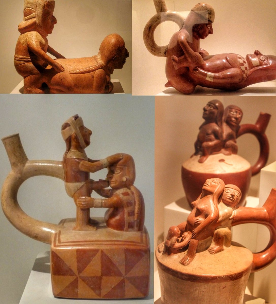 RT @ArysPan: Erotic pottery from the ancient Andean Moche civilization.
Museo Larco in Lima, Peru https://t.co/TS4r4B0LSE