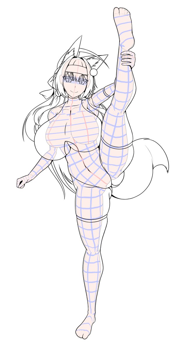 これが直接線画からの色分けで上記ツイの完成品になるのじゃ 