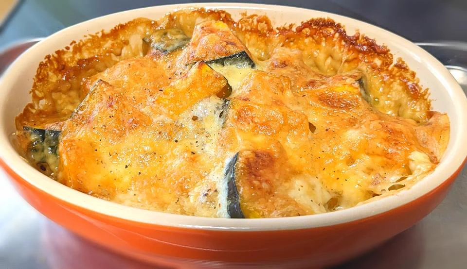 作ってみた。チーズたっぷりかぼちゃがホクホク甘くて美味しかった。  