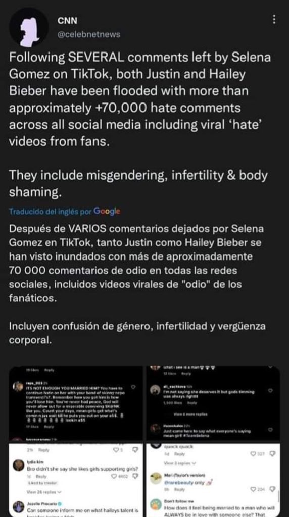 que asco defender a una persona que hace años viene promoviendo el odio hacia mujeres con la que su ex novio se relaciona, y siempre manipula todo para quedar como la víctima, si esto fuera al revés no seria la misma historia.
