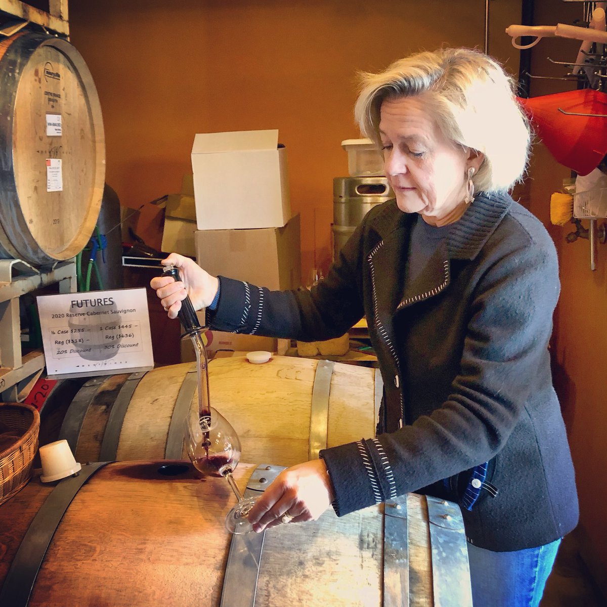 Winemaker Katarina looks forward to meeting you March 3-5 as she samples 2021 Cabernet Sauvignon!🍷🍇

Hurry!! Tickets sales end 2/27 bit.ly/BarrelTasting23

#westwines #Barrelweekend #cabernetsavignon #thewineroad #sipsonoma #sonomacounty #winefutures #meetthewinemaker