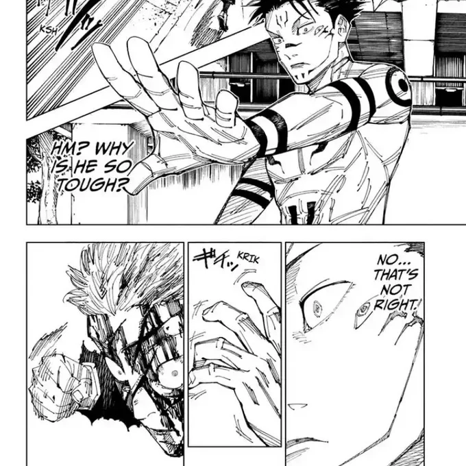 i'll never be over megumi resisting sukuna enough to give yuji a chance to punch his own face 