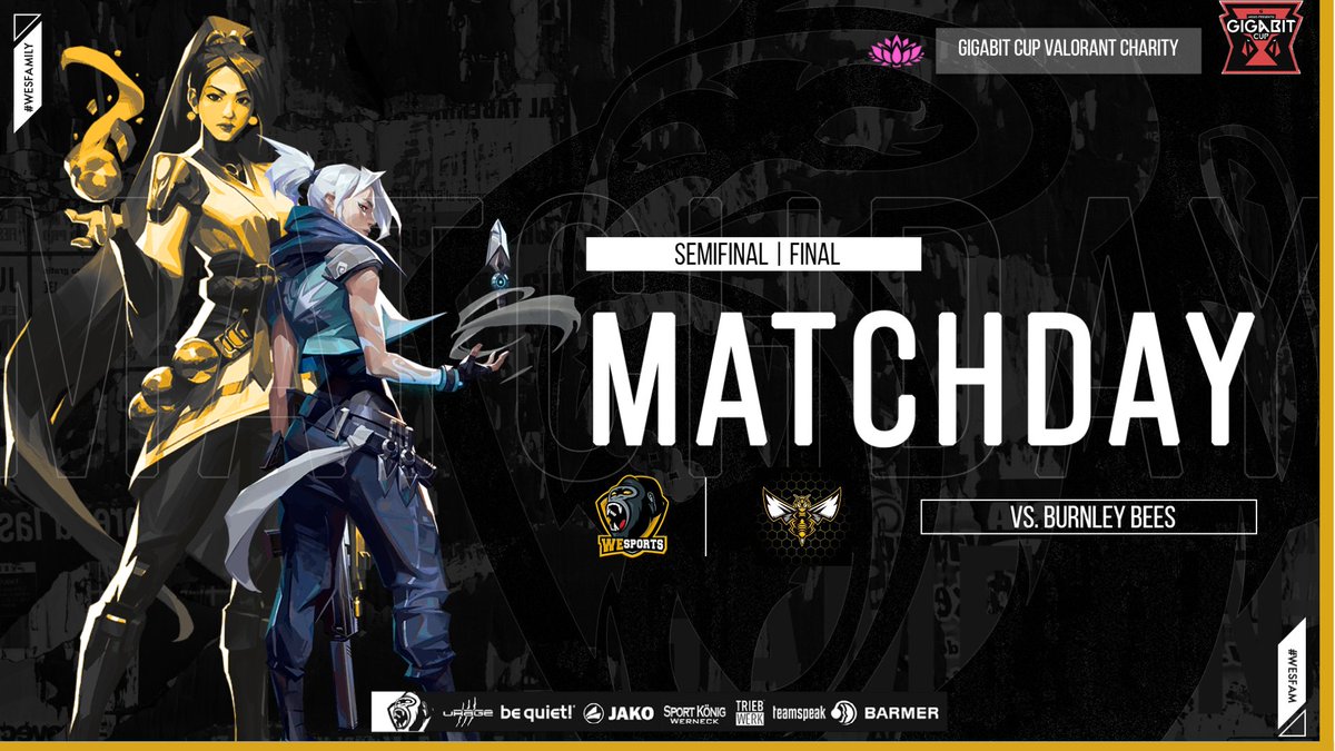 WeSports_Main's tweet photo. GIGABIT CUP VALORANT CHARITY #2
@CCrosshairs | #VALORANT
Here we go again - Semifinal des Gigabit CharityCups!
⚔️@BurnleyEsports
🔴LIVE https://t.co/D6FDoDjeuG
GLHF💪
#WeSLotus 🪷 :
@misfitvlr
@maaisxd
@alora_valorant
@ailyua
@JMBass26
#LotusP0WER #FEMALE #eSports #Valorant https://t.co/N9mcgt00X3