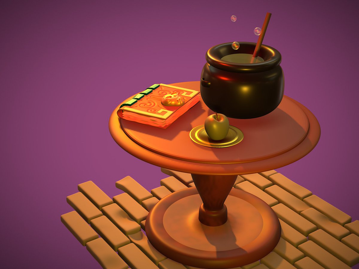 Witches Cauldron 🧙‍♀️ #witchart #nomadsculpt #3dart #todaysrt #myart #blender #sculpt