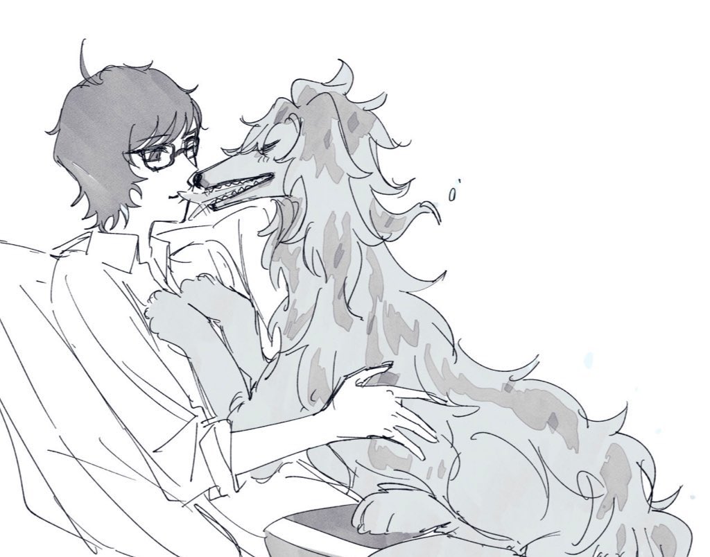 おまけに描いてた
イデ監♀(犬化)
監は大きい美犬イメージしてそう のやつ 