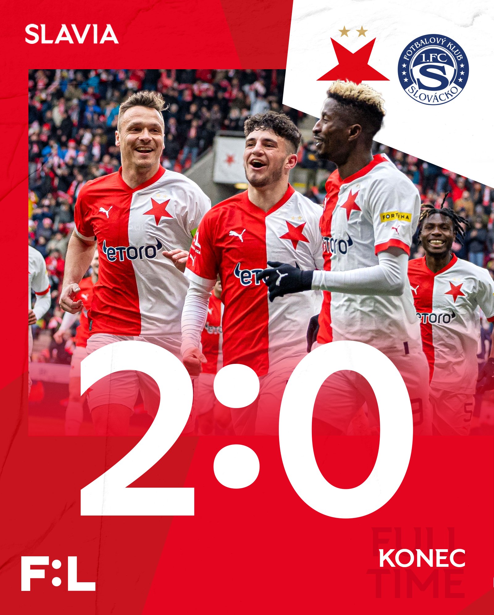 SK Slavia Prague EN on X: ⏲️ FULL TIME  Olayinka's brace secured three  points against Slovácko as we climb up to the 1st place of the table again!  Christos Zafeiris got