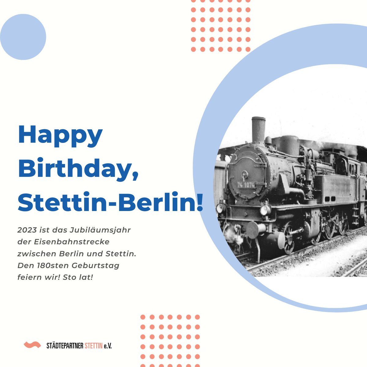 2023 ist das 180. Jubiläumsjahr der Eisenbahnstrecke #Stettin - Berlin

Die folgende Internetseite informiert zur Geschichte, Hintergründen und Plänen der Bahnstrecke.

staedtepartner-stettin.org/projekte/eisen…