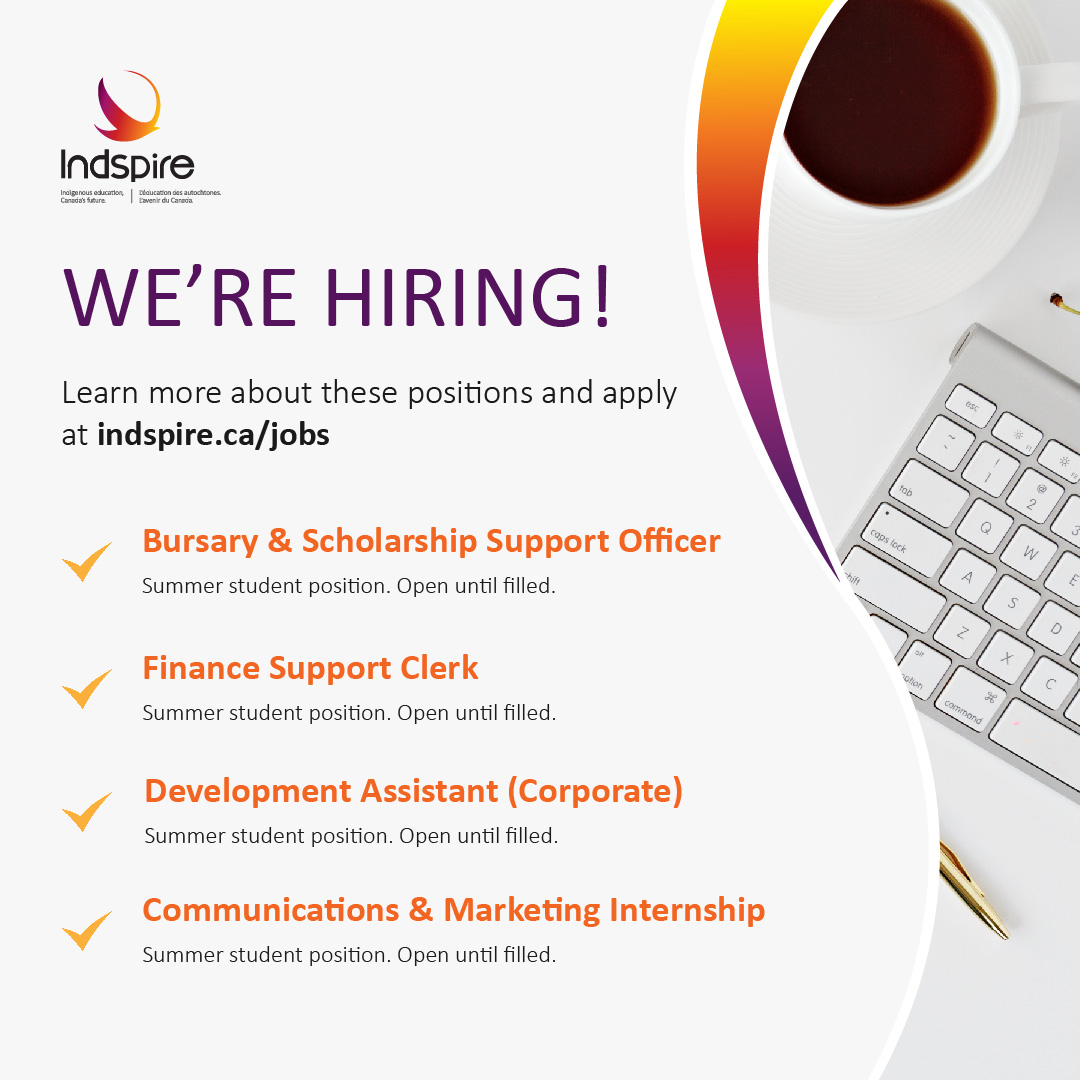 If you’re an #IndigenousStudent who’s in college, university, or graduating at the end of this term, check out these summer opportunities!!

There’s a whole list of summer jobs we need help with, so apply to find your perfect fit.

Find out more here. 👇
indspire.ca/about/job-boar…