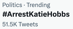 n4hpg's tweet image. #ArrestKatieHobbs is trending.
Is there a sheriff in Arizona willing to do this?
