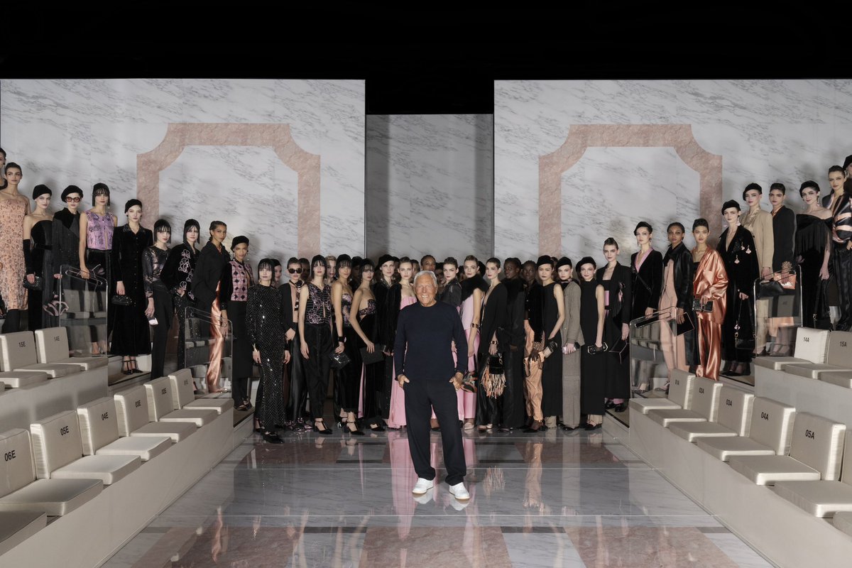 Armani (@armani) on Twitter photo Mr Armani with his models at the #GiorgioArmani Women’s Fall Winter 2023-2024 fashion in Via Borgonuovo.
Credits: <a href="/STEFANOGUINDANI/">stefano guindani</a> Mr Armani with his models at the #GiorgioArmani Women’s Fall Winter 2023-2024 fashion in Via Borgonuovo.
Credits: <a href="/STEFANOGUINDANI/">stefano guindani</a>