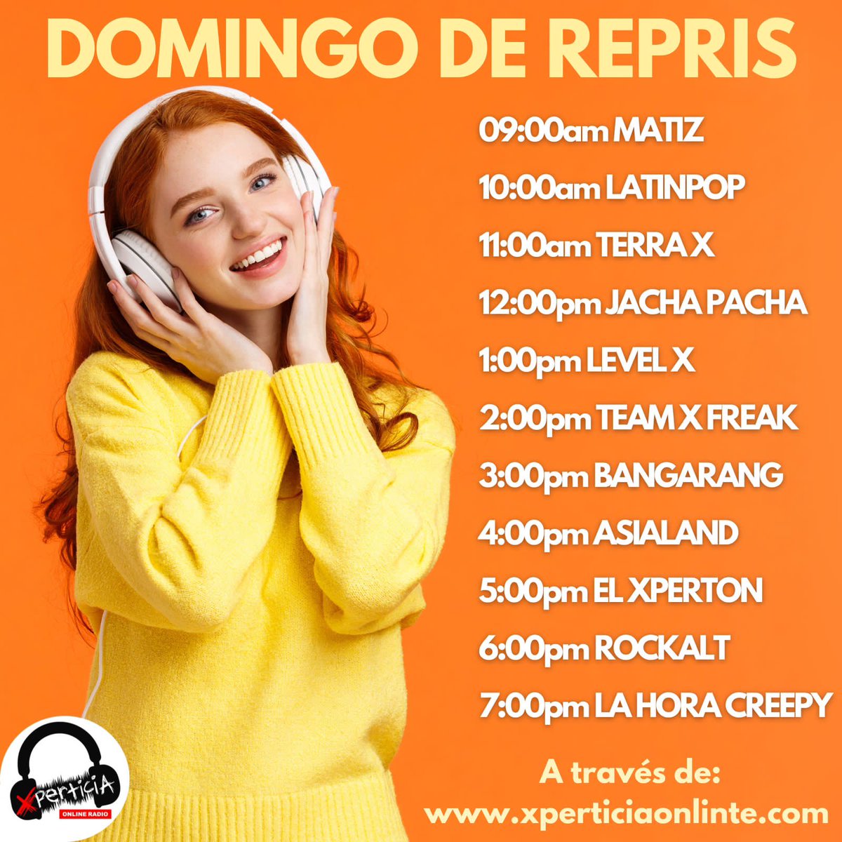 XperticiaOnline's tweet photo. 🟠DISFRUTA DEL DOMINGO DE REPRIS! A través de: https://t.co/Avki9elO8R
➡️O descarga nuestra aplicación “Radio Xperticia” disponible en Play Store.
#XperticiaOnlineRadio
#SintoníaCreativa #RadioOnline #OnlineRadio #RadioOnlineBolivia #Repris #ProgramasRadio #Domingo https://t.co/XQQIRRDPKj