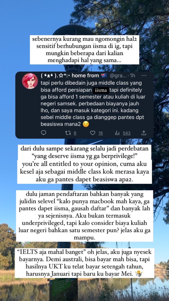 granolish's tweet photo. my two cents regarding iisma &amp; “privilege,” but most importantly middle class. https://t.co/XnfP1RBliP