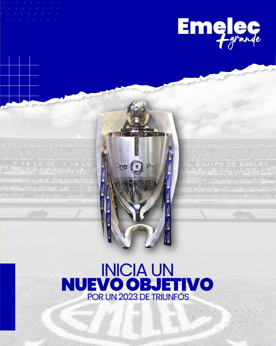 Los azules tenemos garra vencedora, hoy escribiremos una nueva historia, con la mente en el objetivo. 🏆 ¡Vamosssss! 💙⚡

#EmelecMasGrande