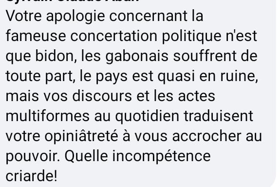#GABON Lu pour VOUS concernant la Concertation Politique terminé :