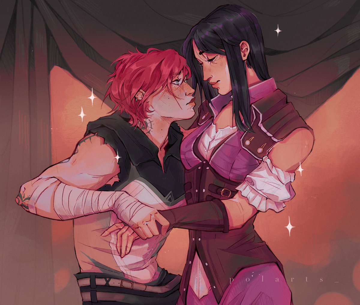 Vi and Caitlyn from <a href="/arcaneshow/">Arcane</a> ❤️‍🩹🫶🏻 finally got some time to draw them  <3