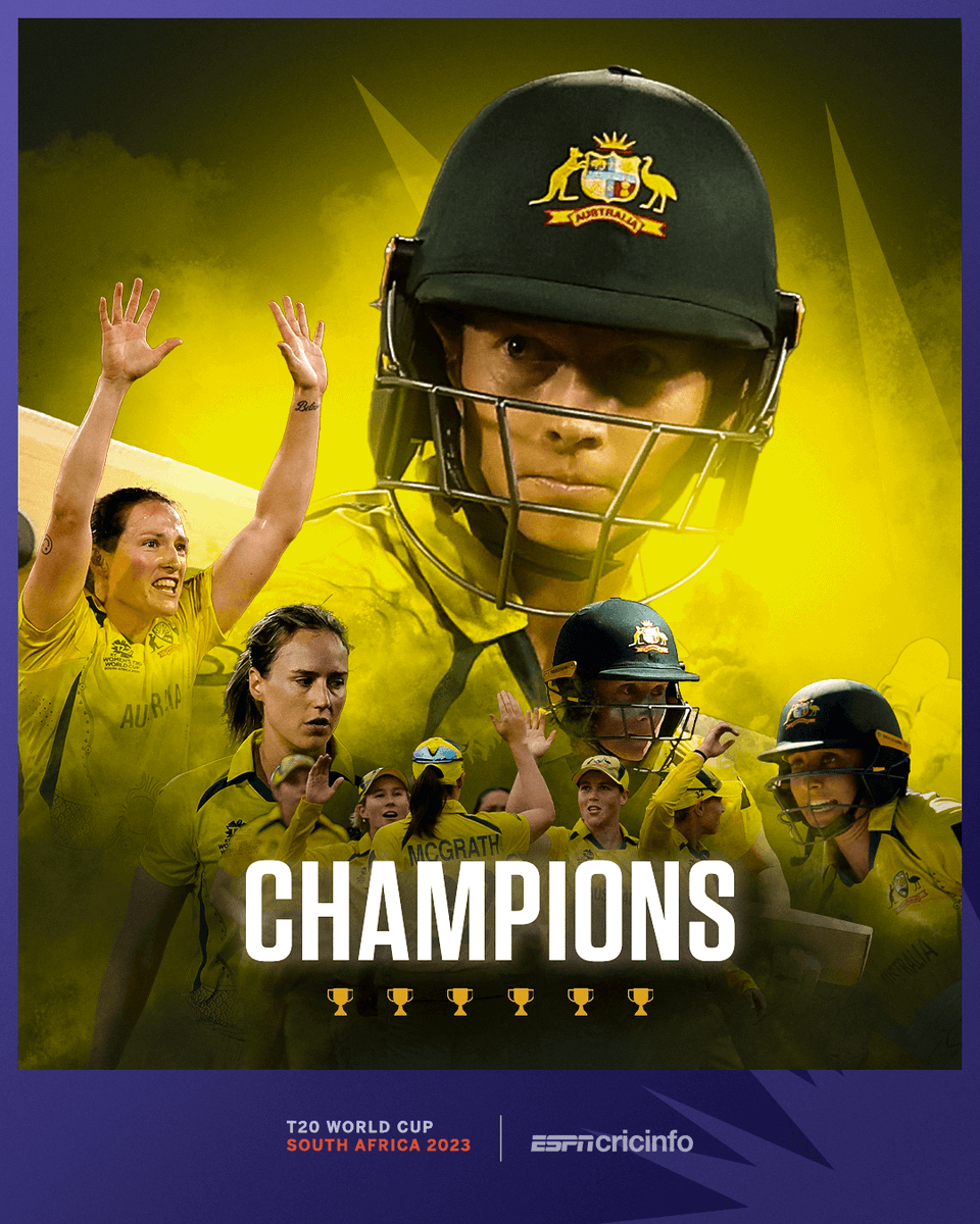 SriLankaTweet's tweet photo. AUSTRALIA Women Won the ICC Women's T20 World Cup🏆
beating South Africa by 19 runs
* Australia 156/6
* South Africa 137/6

Congratulations Australia 🇦🇺
#Australia  #T20WorldCup #AUSvSA https://t.co/117u9qz4b3