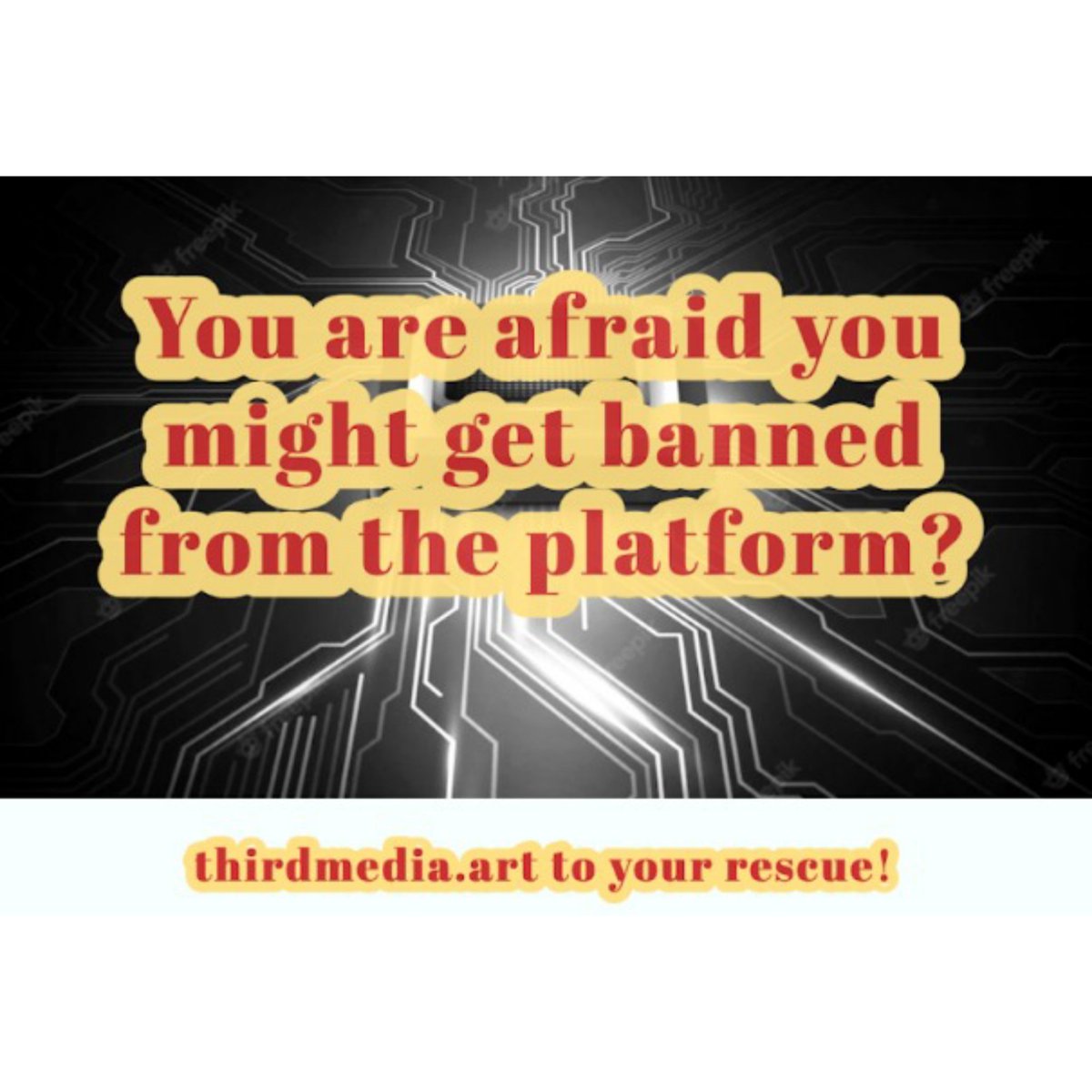 Do you feel restricted when it comes to posting your content and fear you might get banned? Give thirdmedia.art a chance!  

#content #contentcreation #creator #creators #creatoreconomy #creatorplatform #decentralized