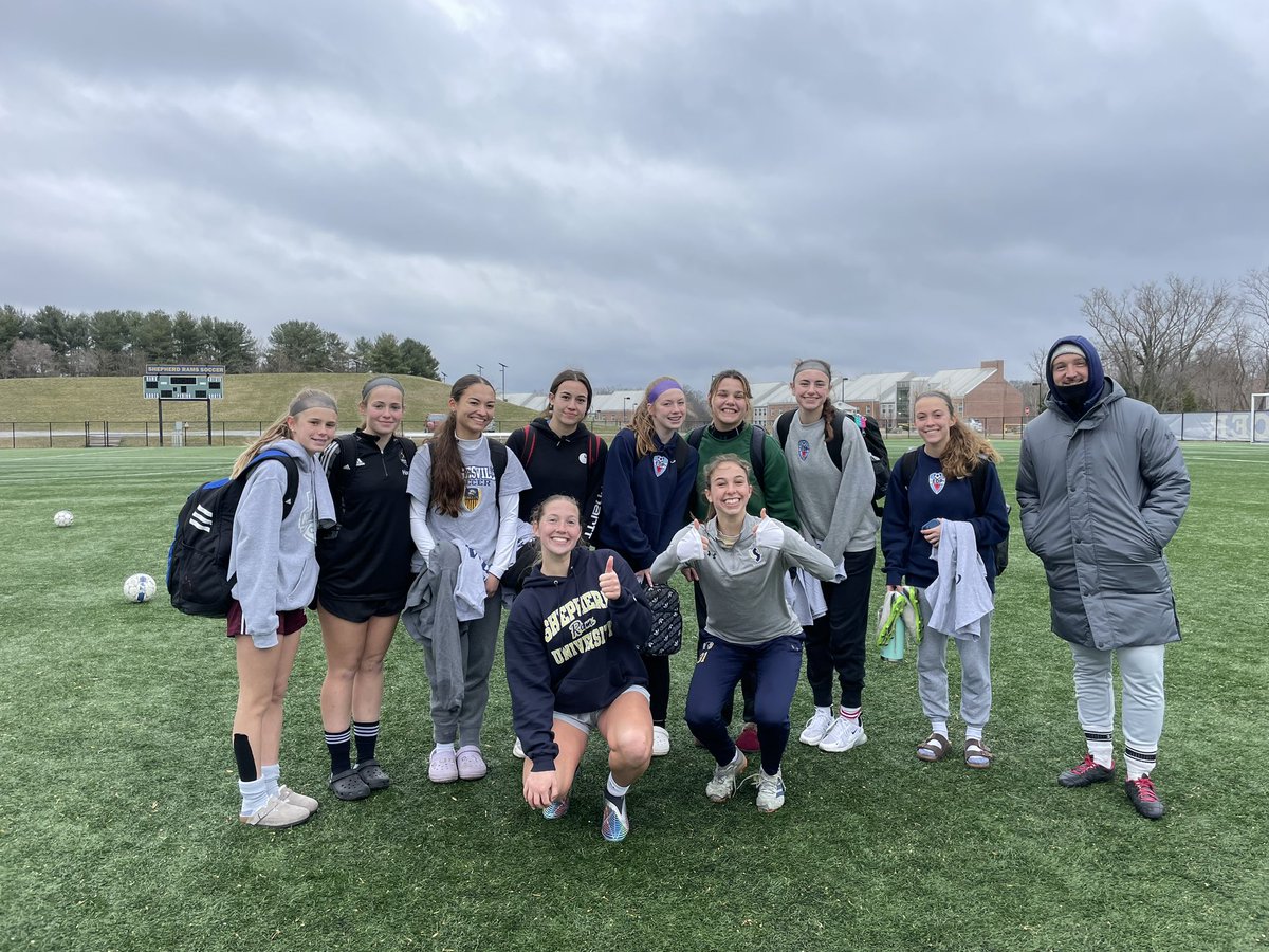 lenapopesoccer's tweet photo. @SURamsWSoccer 
Had a great time training with Shepherd Women’s Soccer. Thanks coach! https://t.co/Rjd2os7FoT