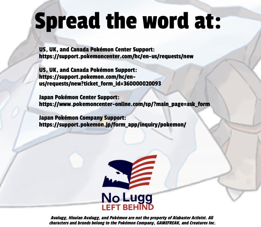 NoLugLeftBehind's tweet photo. @PokemonNewsUK We’d love to show off the plush, TCG apparel, and more of our favorite glacier- if only such merchandise existed 🙁 https://t.co/uN3xOcfZre