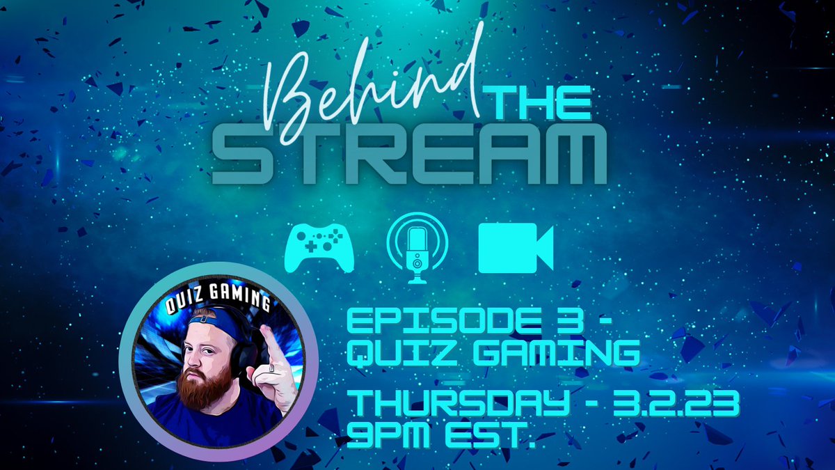 BehindStreamPod's tweet photo. Thursday, 3/2 @ 9pm EST!

We're sitting down with none other than @FacebookGaming behemoth and full-time streamer, @quizgamingFB ! 

Also, new Twitch emotes for subs!

https://t.co/YoKVWiS9p1

#podcast #podcasts #podcastlife #PodcastRecommendations https://t.co/m10bbme2aE