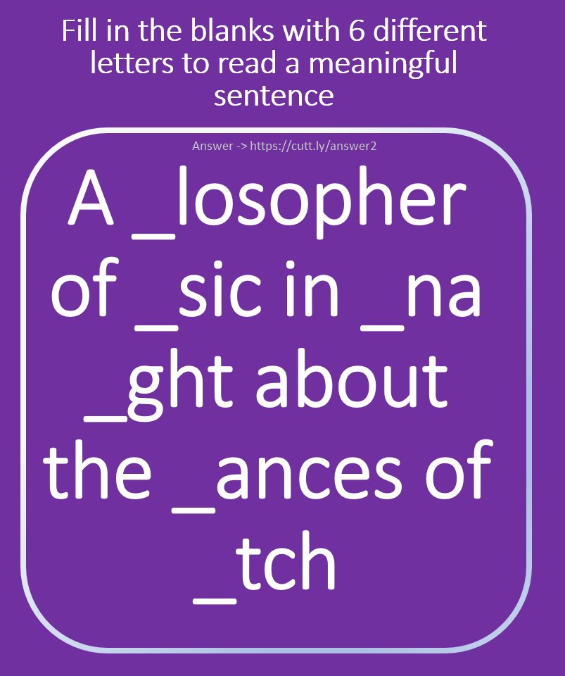payazee_puzzle's tweet image. Answer --&amp;gt;youtu.be/7y9CVWO1Y8A
.

#payazee #riddle #riddleanswer #riddlesdaily #bestriddles #logicpuzzles #logicpuzzle #logic #findtheobject #coinpuzzle #puzzles #puzzleGame #brainteasers #brainExercise #puzzle #puzzletime #puzzlelover #braingame #puzzleWorkout #thinkingpuzzle