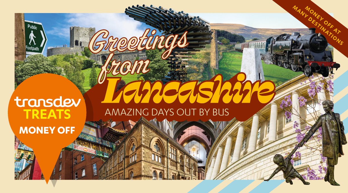 burnleybuses's tweet photo. 🧗 There are amazing destinations & fun for all the family across Lancashire that you can reach by bus, for no more than £2🏛️
💸 With #TransdevTreats, there’s money off deals when you go by bus including Towneley Hall, Historic House.
Find out more👇
https://t.co/rQSVrVNOuq https://t.co/yT5wmYAw9G