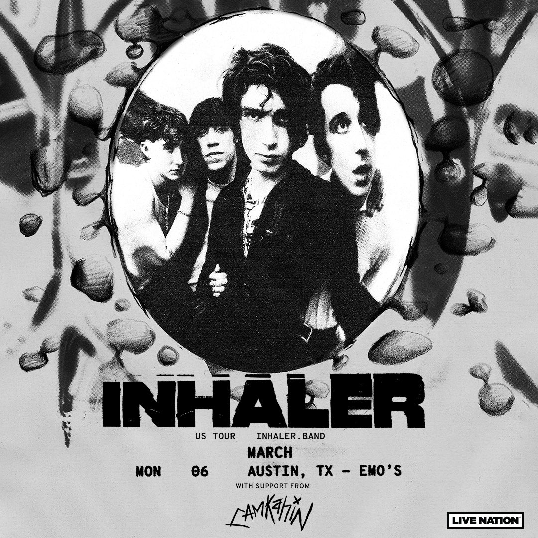 atxconcert's tweet photo. ➿ TICKET GIVEAWAY ➿ 

Irish rock band @InhalerDublin is on their US tour with @camkahin and headed to @emosaustin on March 6th. Follow rules and enter to win 2 tickets!

Rules:
① RT this post
② Follow @atxconcert
③ Tag your +1 in the comments

Winner announced on March 4th! https://t.co/vJTP9zuyAI
