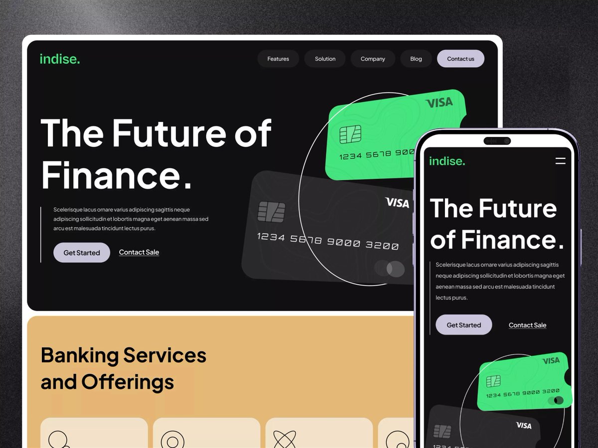 webuicode's tweet image. This is a modern design for a banking website that is optimized for online use. The template is clean and easy to navigate, with a user-friendly interface that is ideal for both desktop and mobile devices.

#financeui #bankuikit #uikit #figmakit #business #webtemplates