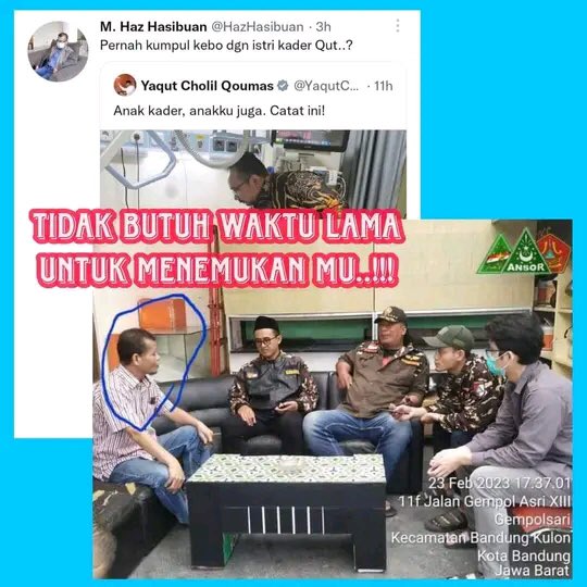 __LOVE_AG4EVER's tweet photo. MULUTMU HARIMAUMU, jari jemarimu tak ubahnya seperti bumerang yg akan menghantam  balik. 

BuzzerRp Yohanies  Yang Menuduh Gusmen @YaqutCQoumas Kumpul Kebo Dicyduk Banser NU. 

✅JANGAN ADA MATERAI BIAR ADA EFEK JERA

_ https://t.co/rSLFMC0CXE